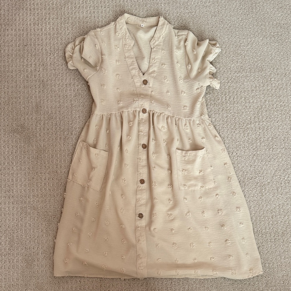Charming Cream Kids Dress